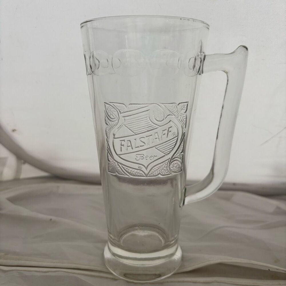Falstaff Tall Glass Beer Mug